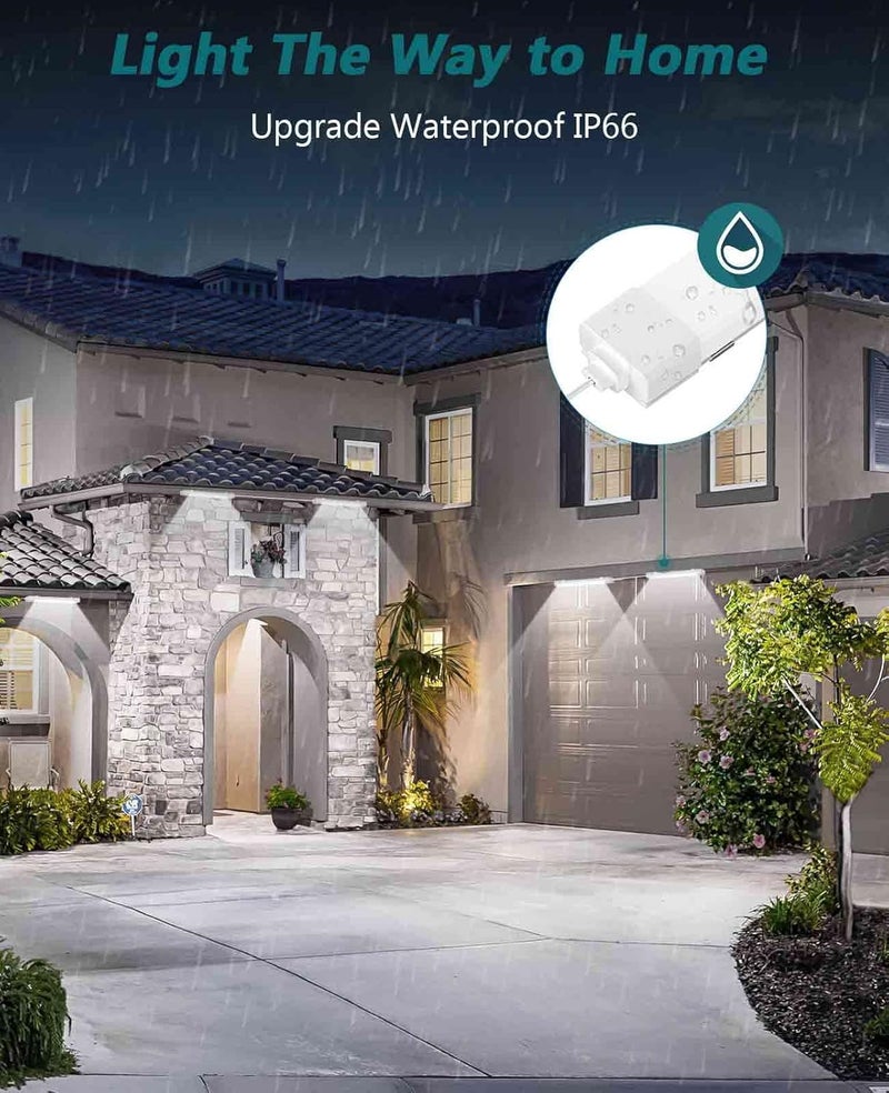 WNSNOU 2 Pack Plug-in LED Shop Light, 4FT Tube, IP66 Waterproof and Linkable, 36W With Cord, 5000K Ceiling/Closet, 4000LM Under Cabinet for Room Garage - Image 4